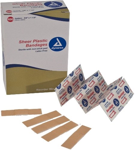 Juniors 3/8” x 1.5” Sheer Adhesive Bandage