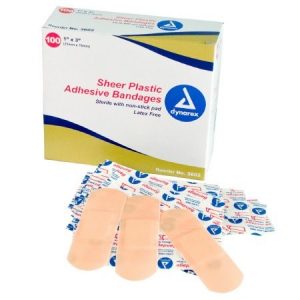 Plastic Adhesive Strips 1” x 3” Sheer Adhesive Bandage