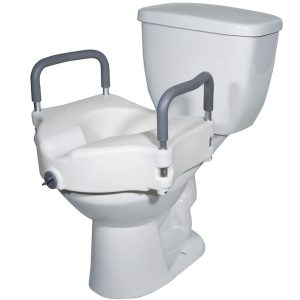 Alternative view of Raised Toilet Seat with Armrest - SHENTR
