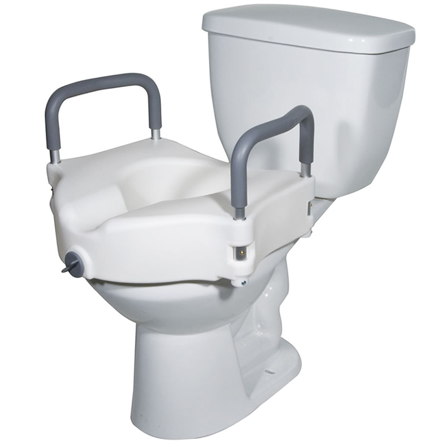 Raised Toilet Seat with Armrest - SHENTR - Image 2
