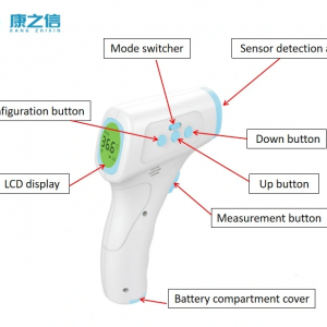 Alternative view of Non-Contact Gun Infrared Forehead Thermometer