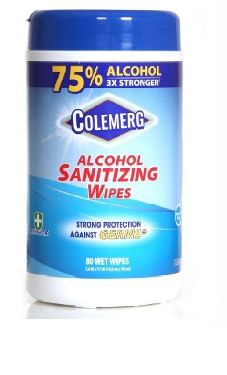 Colemerg 75% Alcohol Sanitising Canister Wipes