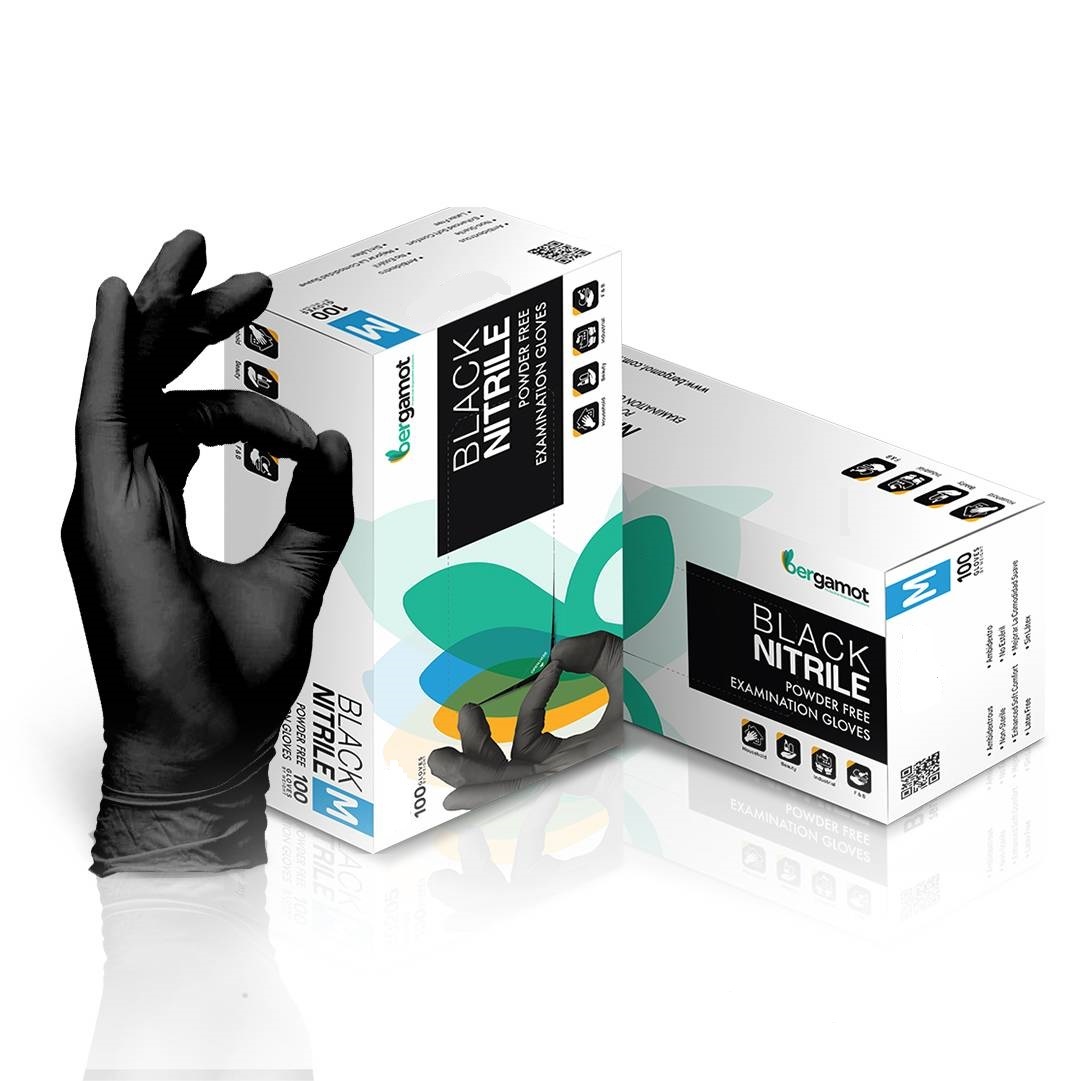 Black Nitrile Gloves - Image 2