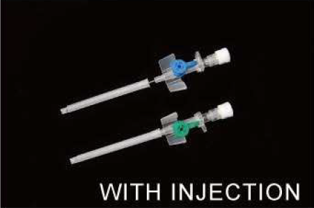 I.V Cannula with Injection: Valve & FEP Catheter