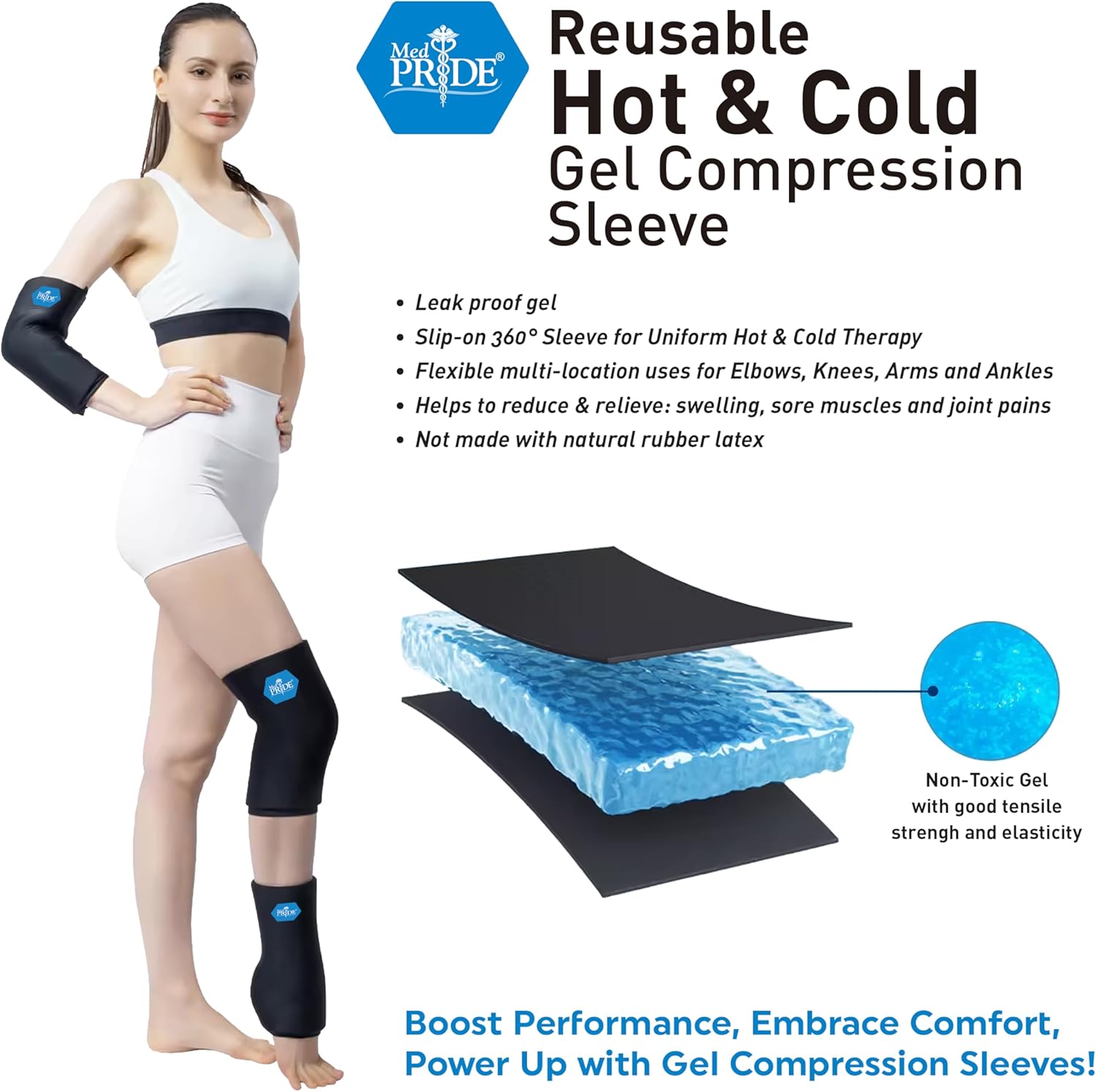 Reusable Hot & Cold Gel Compression Sleeve - Image 3